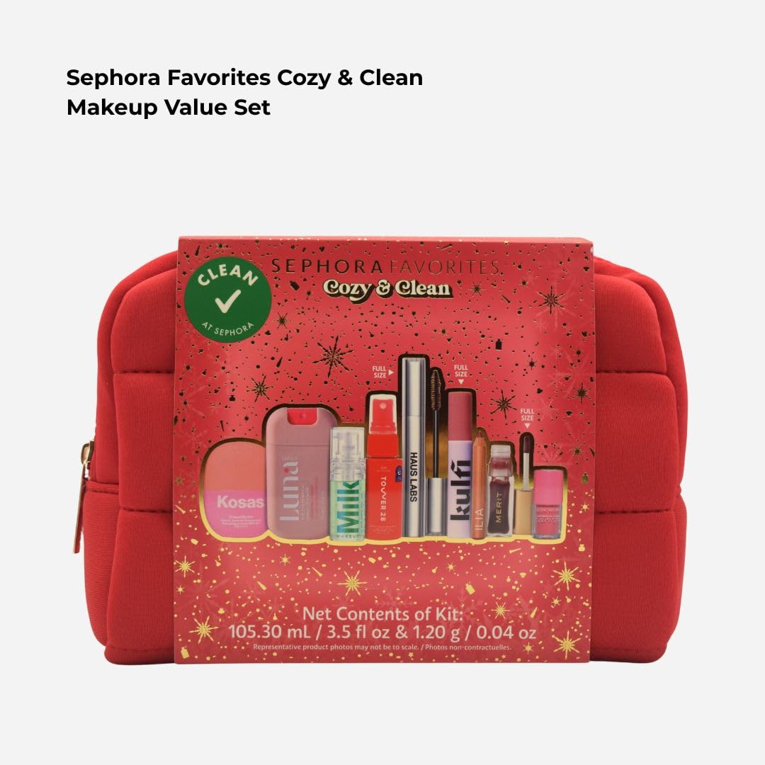 Sephora Cozy Clean Makeup Holiday Gift Set 9 Clean Beauty - SEPHORA Official Imagery - 3