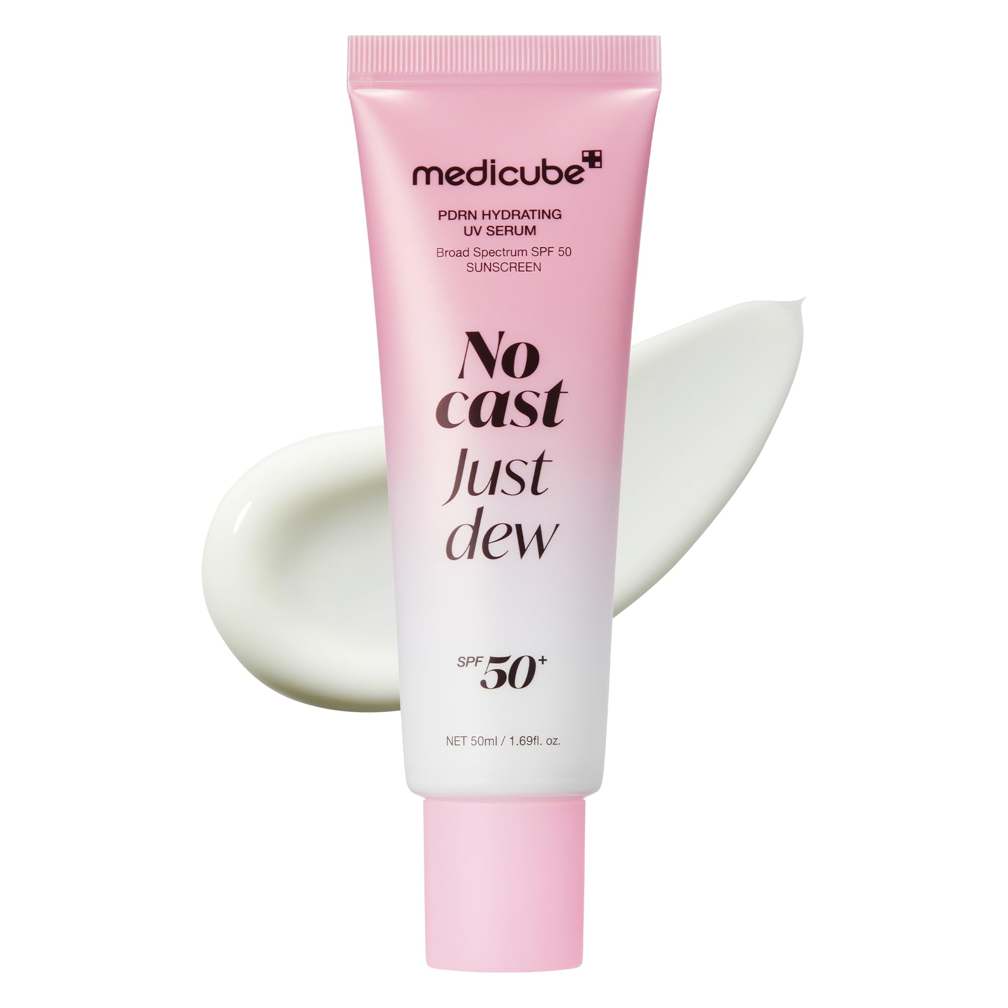 medicube Sunscreen No Cast Just Dew PDRN Hydrating UV Sun Serum, - Product Imagery