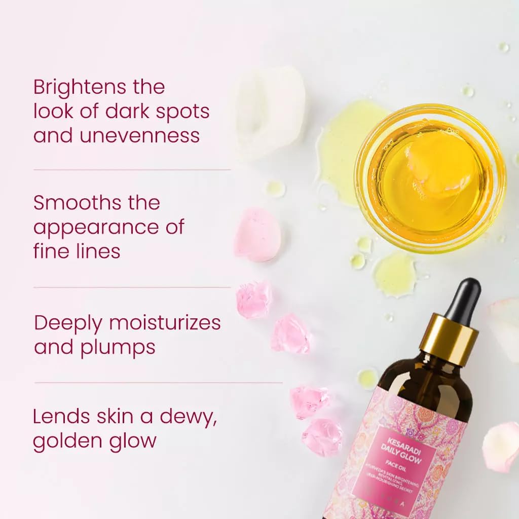 iYURA Kesaradi Face Oil by The Ayurveda Experience, containing saffron, natural ingredients, for a brighter, radiant complexion.