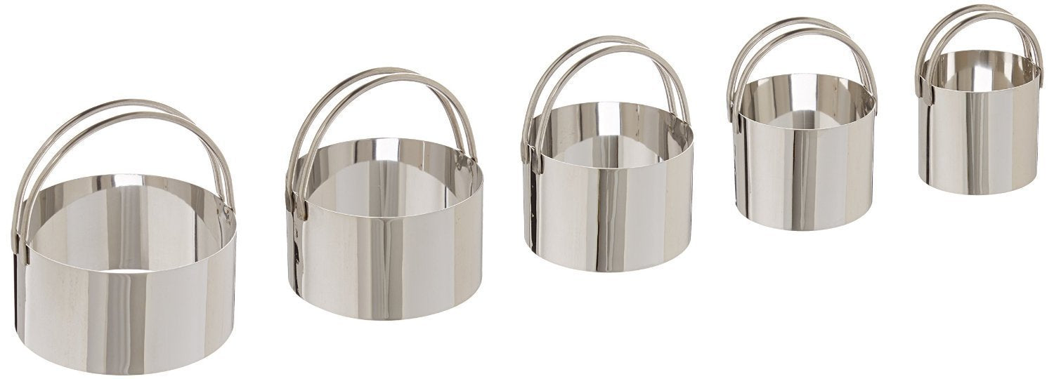 R&M Round Biscuit Cutter Set 5-Piece – Stainless Steel Pastry & Cookie - View 1