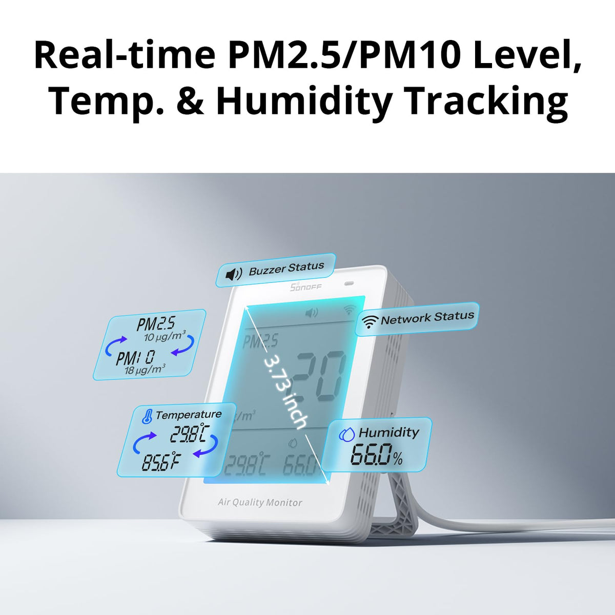 SONOFF SAWF 07P Smart Indoor Air Quality Monitor with PM2 5 - SONOFF Official Imagery - 5