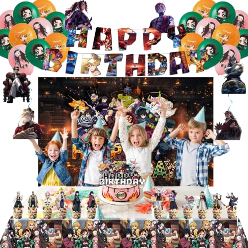 Demon theme party supplies,birthday decorations.Include Birthday - Product Imagery