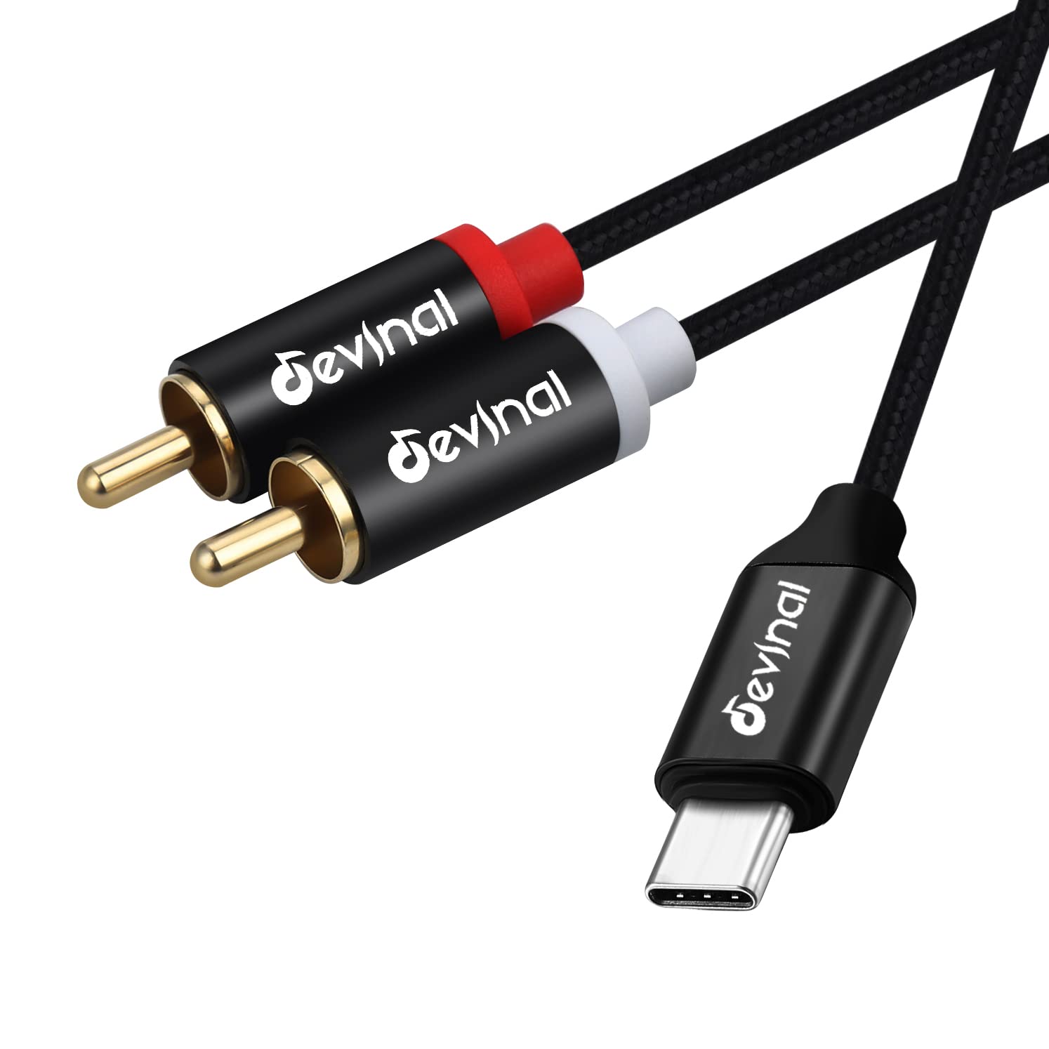 Devinal USB C to 1/4" inch Audio Cable, Type C to Dual 6.35mm TRS by Devinal - Angle View 10