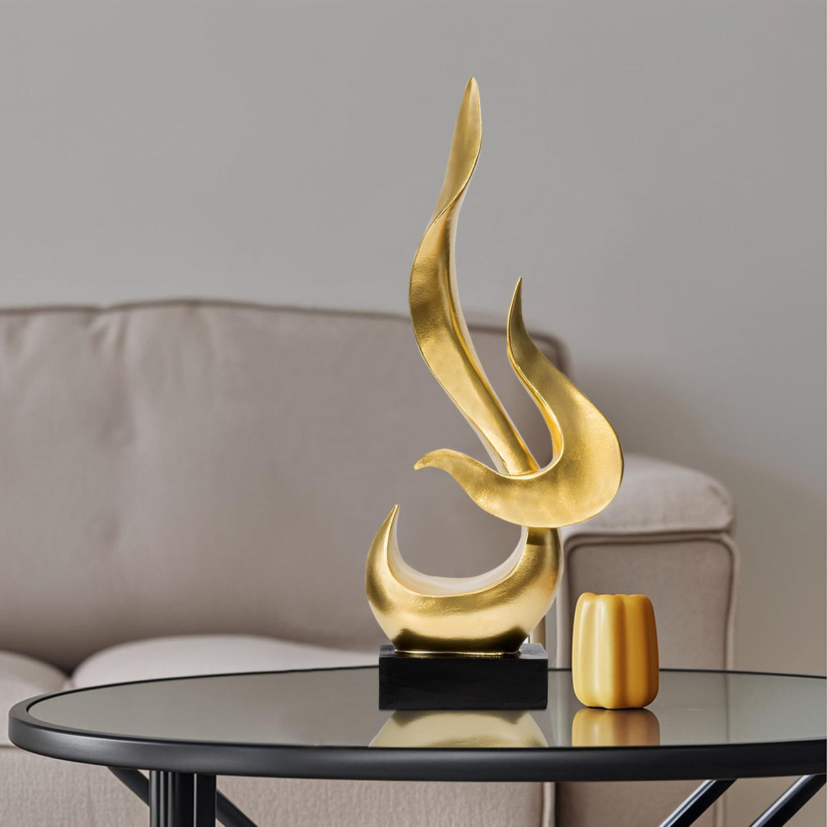 Fire Flame Sculpture Modern Abstract Statue Office Decor for - Paytonture Official Imagery - 8
