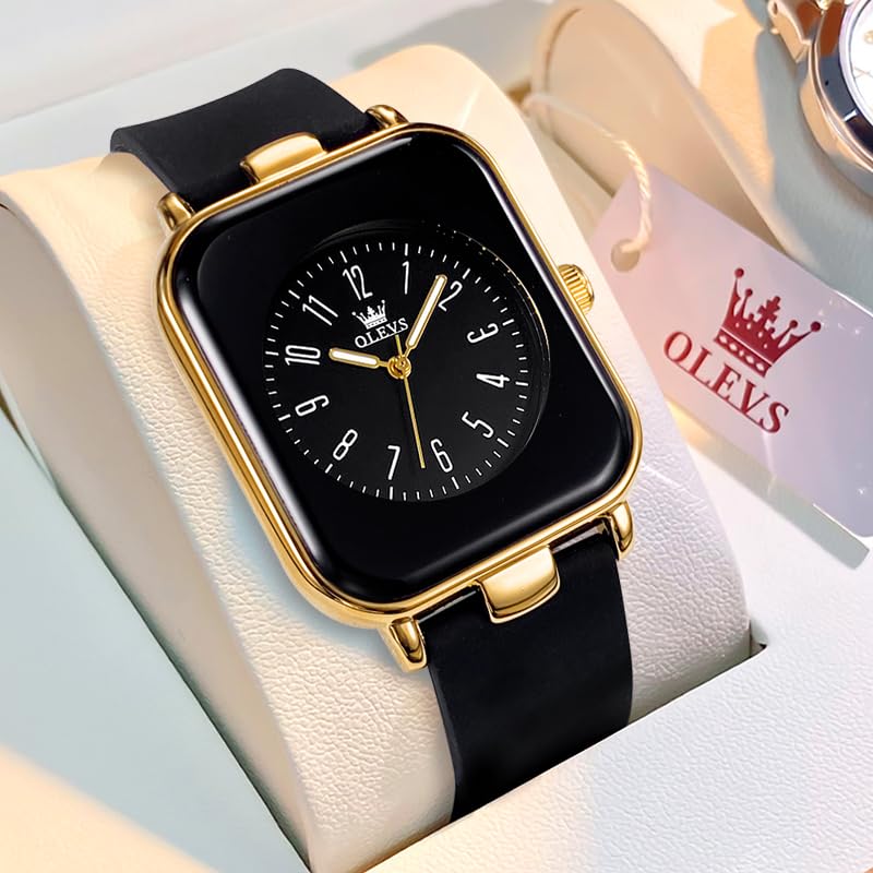OLEVS Watch for Women Casual Fashion Silicone Strap Elegant - Product Imagery