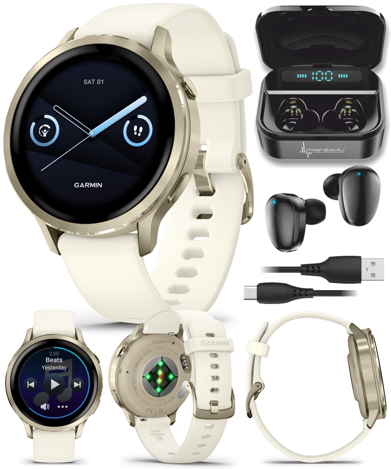 Garmin Venu 4 45mm AMOLED Advanced Health & Fitness GPS Smartwatch, Br - View 7