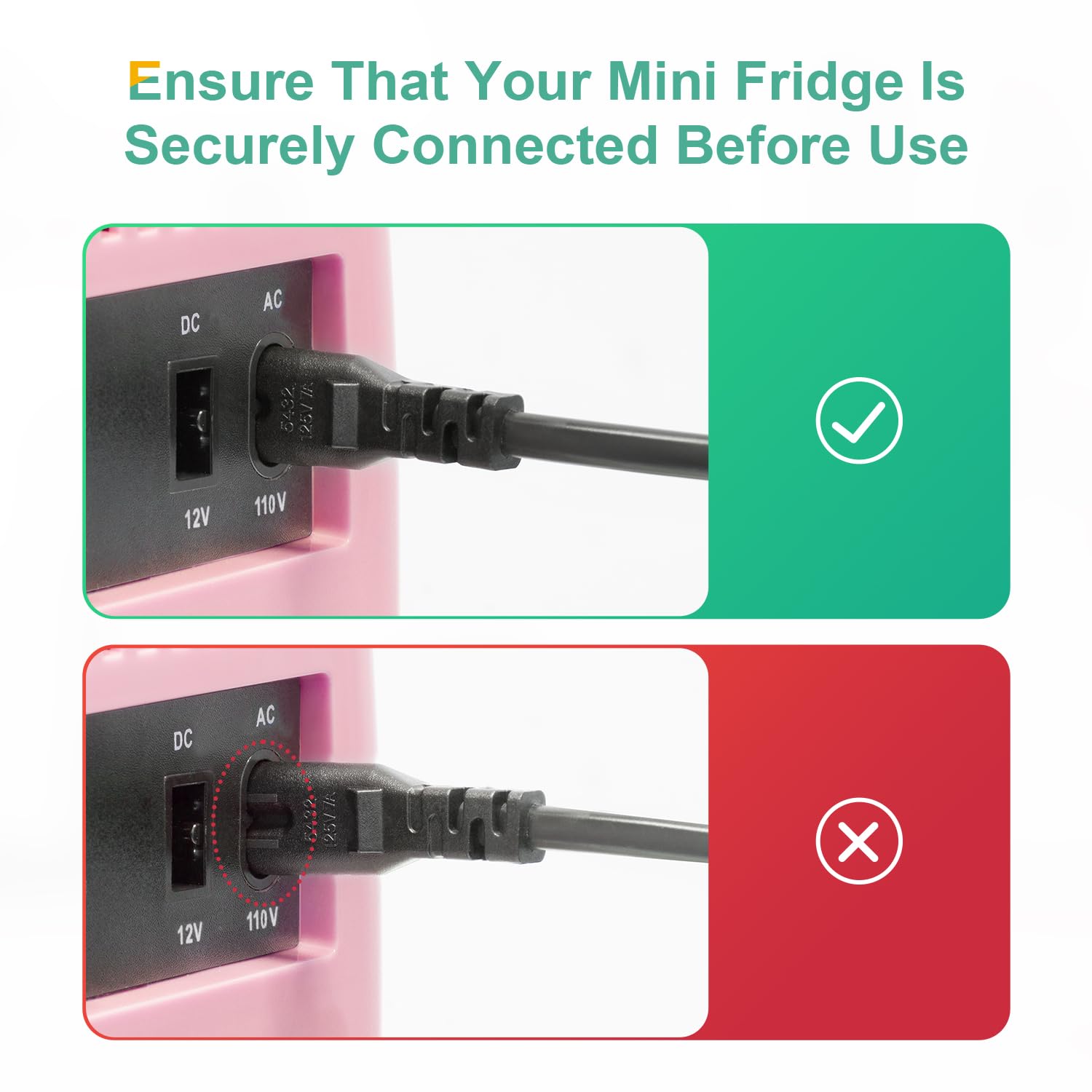CROWNFUL Mini Fridge, 4 Liter/6 Can Portable Cooler and Warmer - CROWNFUL