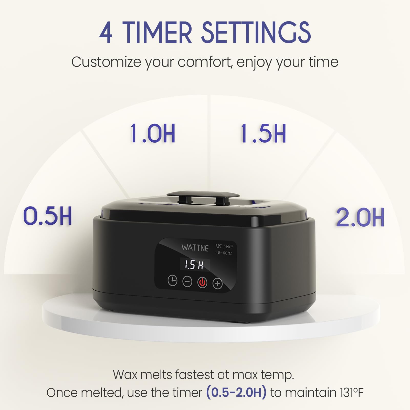 Wattne Paraffin Wax Machine for Hands and Feet, 3500ml Paraffin Wax Warmer with Timer & Keep Warm, Paraffin Wax Bath Moisturizing Kit for Arthritis, Dry Skin Care, Home Spa-Black