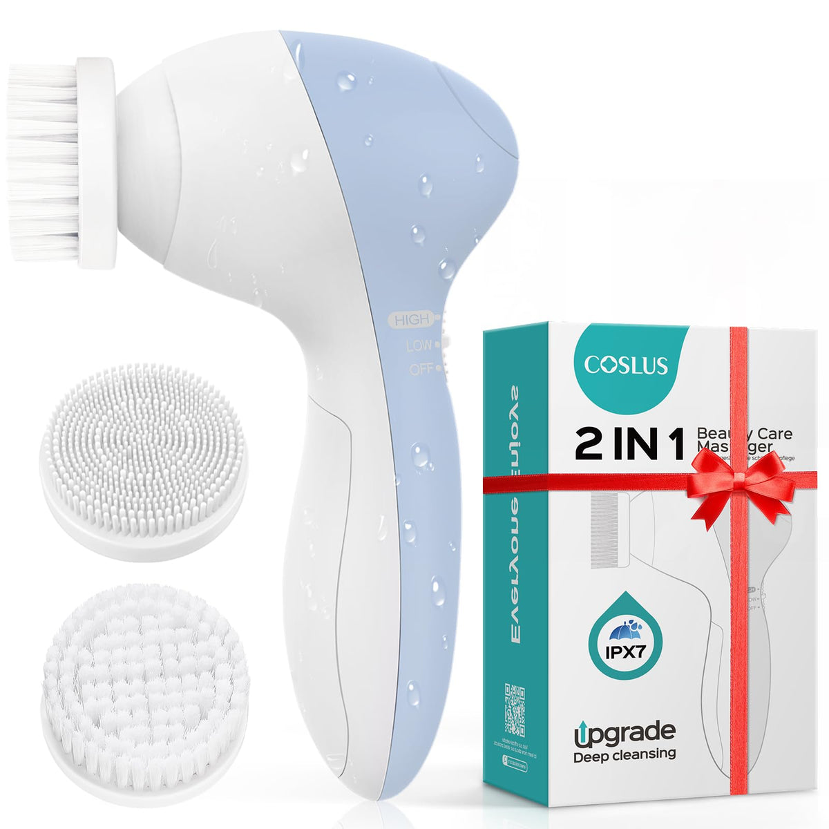 COSLUS Facial Cleansing Brush Face Scrubber Standard Set - COSLUS Official Imagery - 2