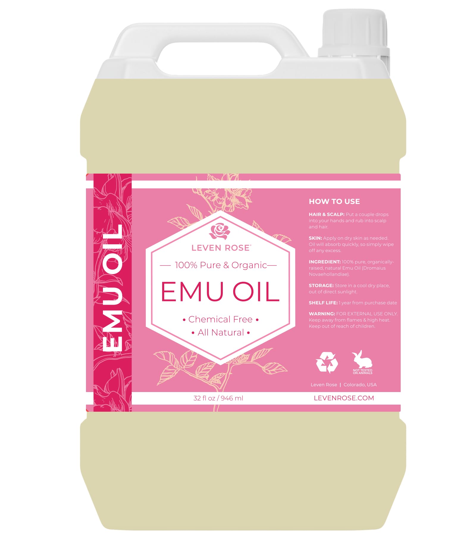 Leven Rose Rosehip Seed Oil - Pure Cold Pressed Oil for Face & Body - Leven Rose Official Product View 7