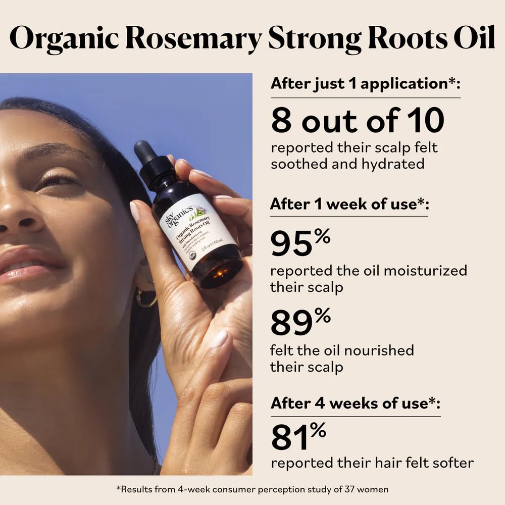Sky Organics Organic Rosemary Strong Roots Oil, Hair & Scalp Serum 2 fl oz - Sky Organics Official Product View 9