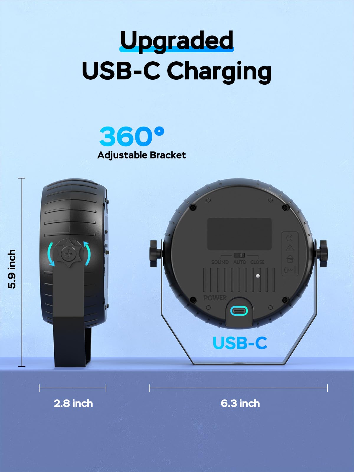 Rechargeable Stage Lights 3000mAh Battery Powered LED Par - Sparklingtrack Official Imagery - 7