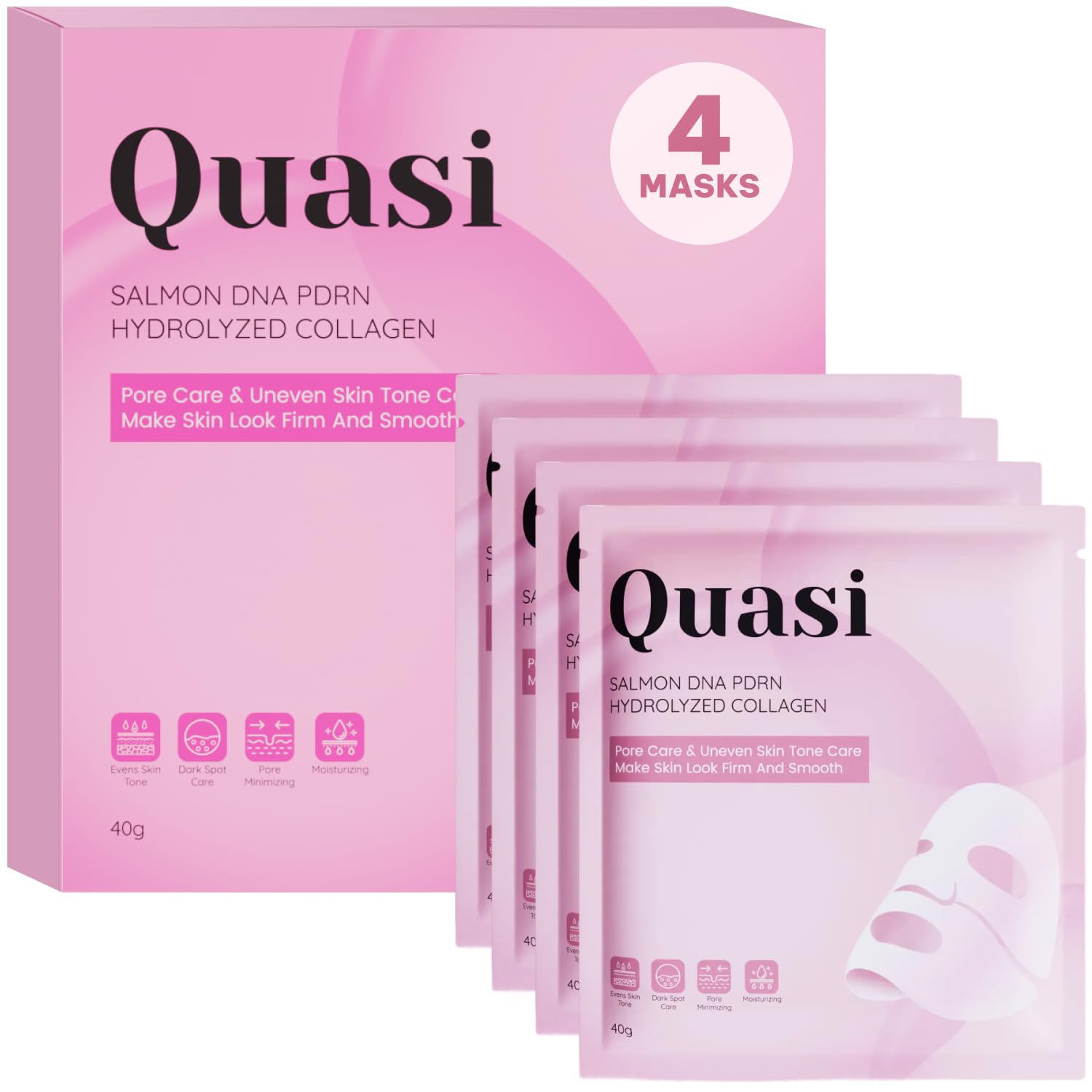 Salmon PDRN Collagen Mask – Korean Skin care Gel Face Mask for - Quasi