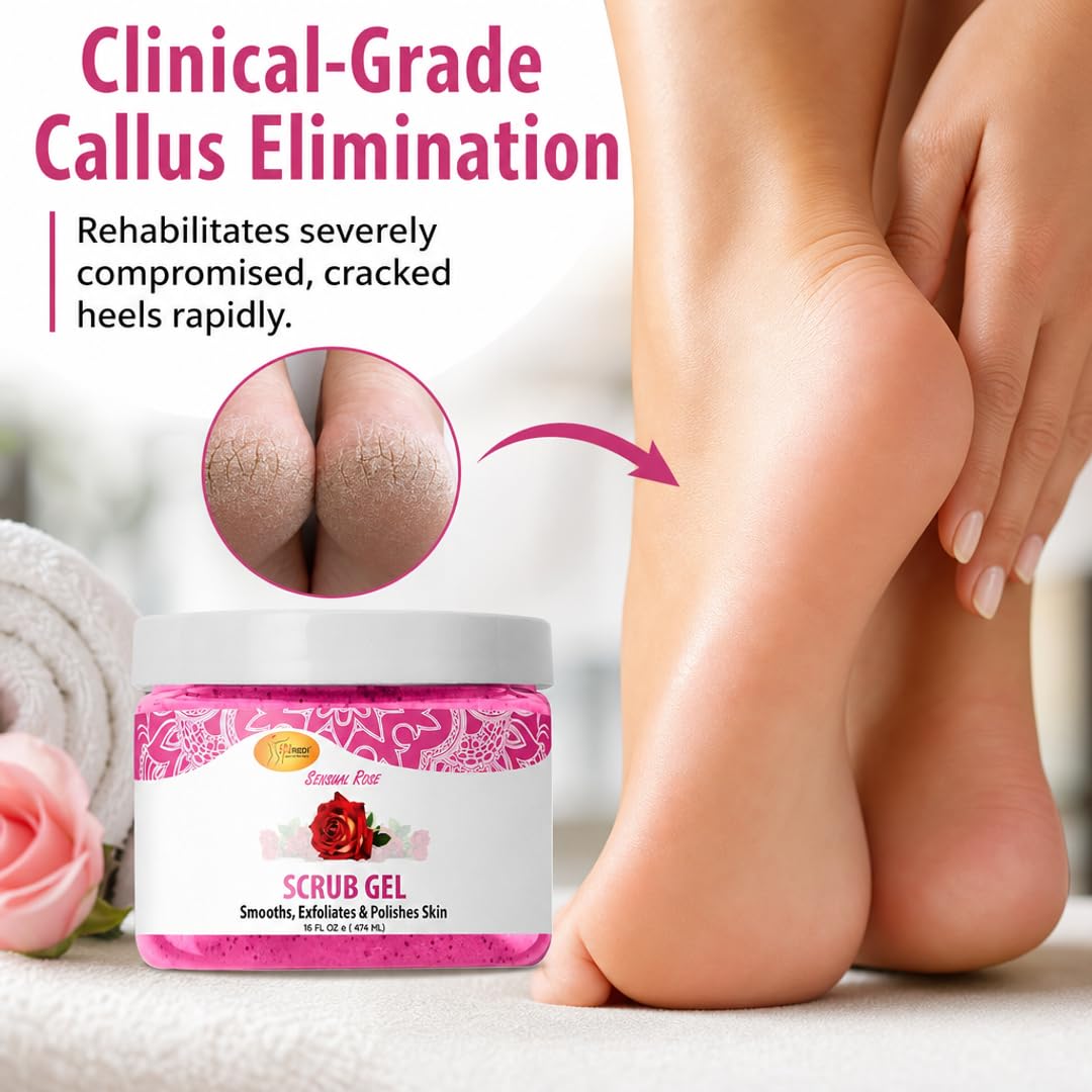SPA REDI Exfoliating Pedicure Scrub Gel – Pumice & Hyaluronic Acid Callus - SPA REDI Official Product View 5