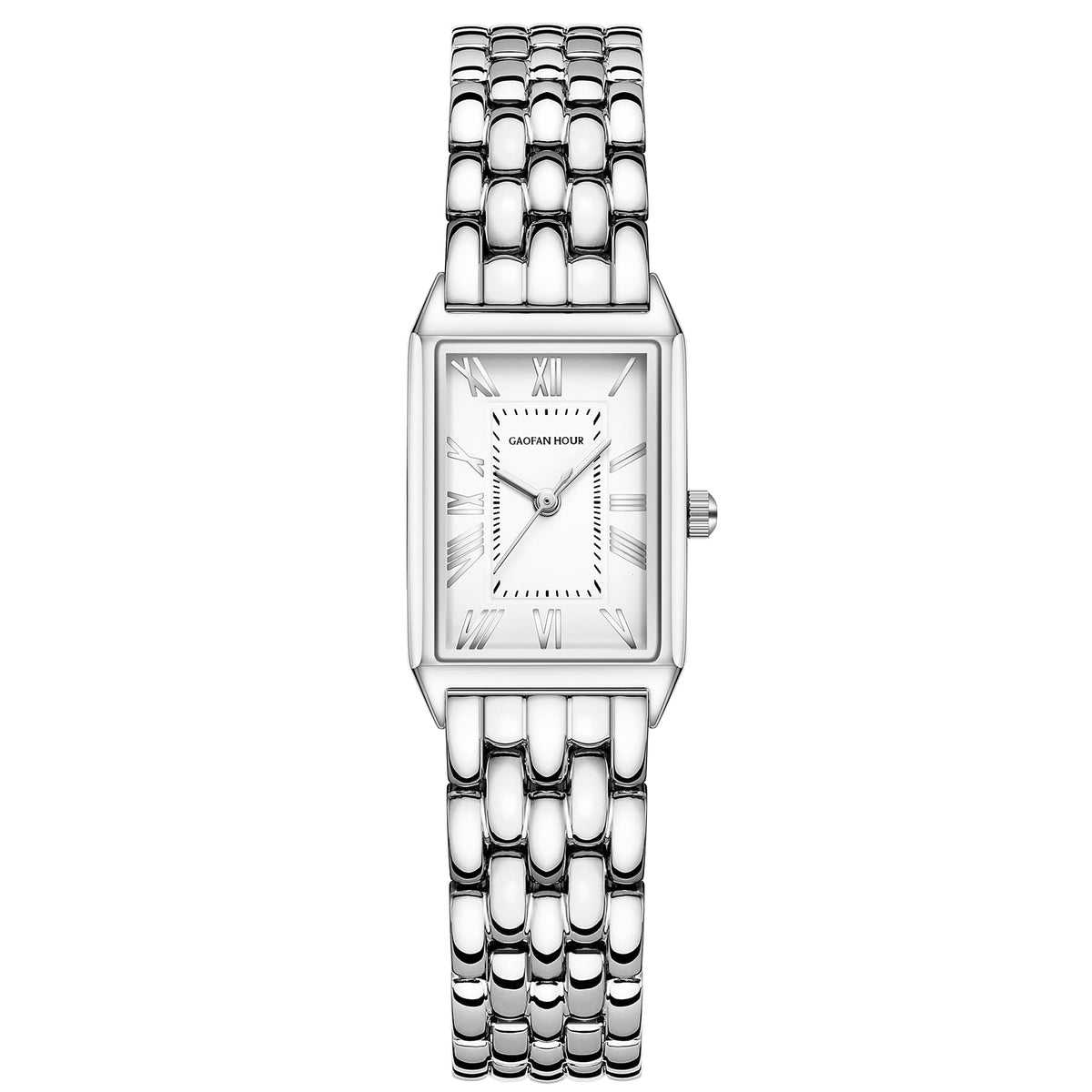 Gold Watches for Women with Vintage Rectangular Case White - GAOFAN HOUR Official Imagery - 8