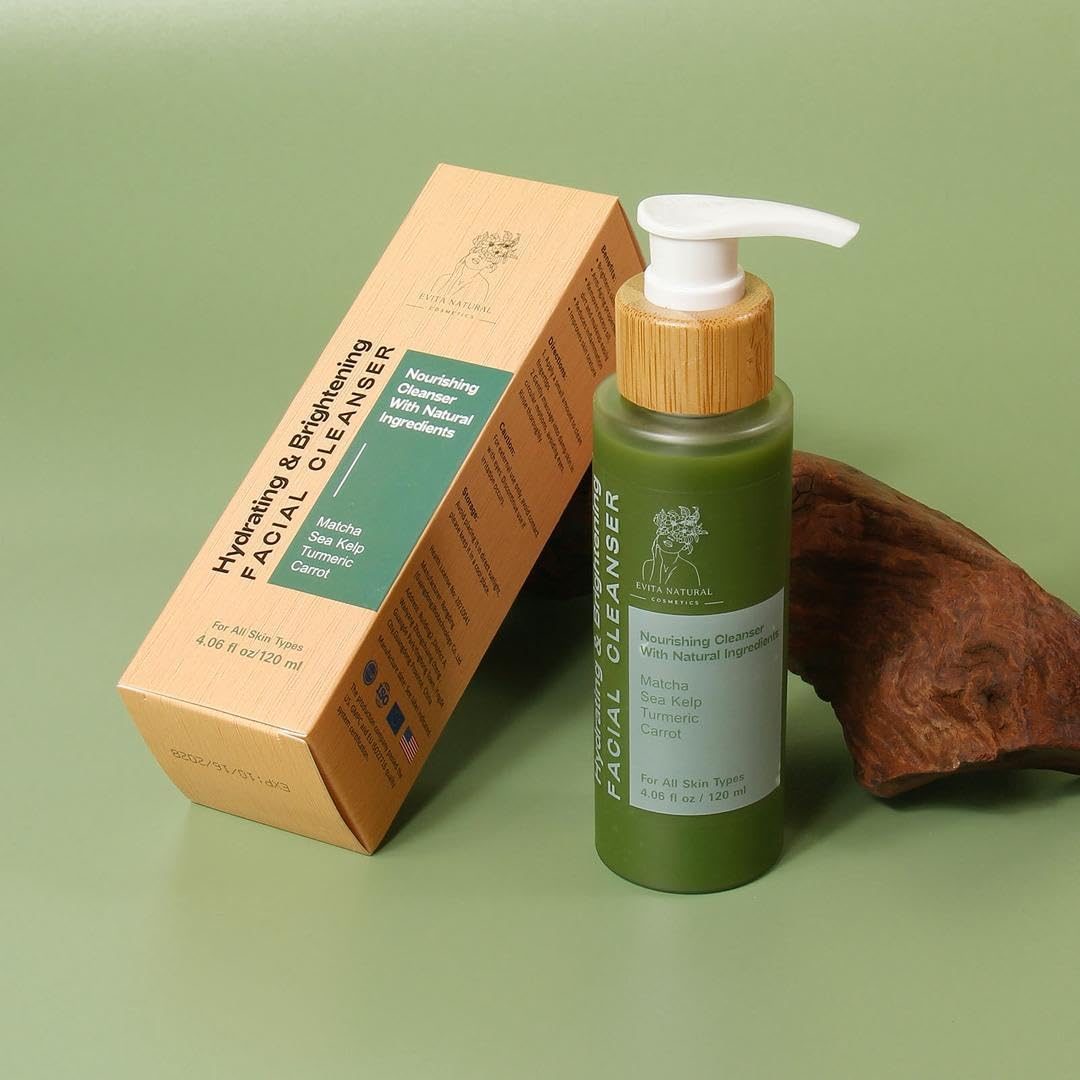 Hydrating Face Wash with Matcha &amp; Sea Kelp — Gentle Daily - Evita Natural Cosmetics