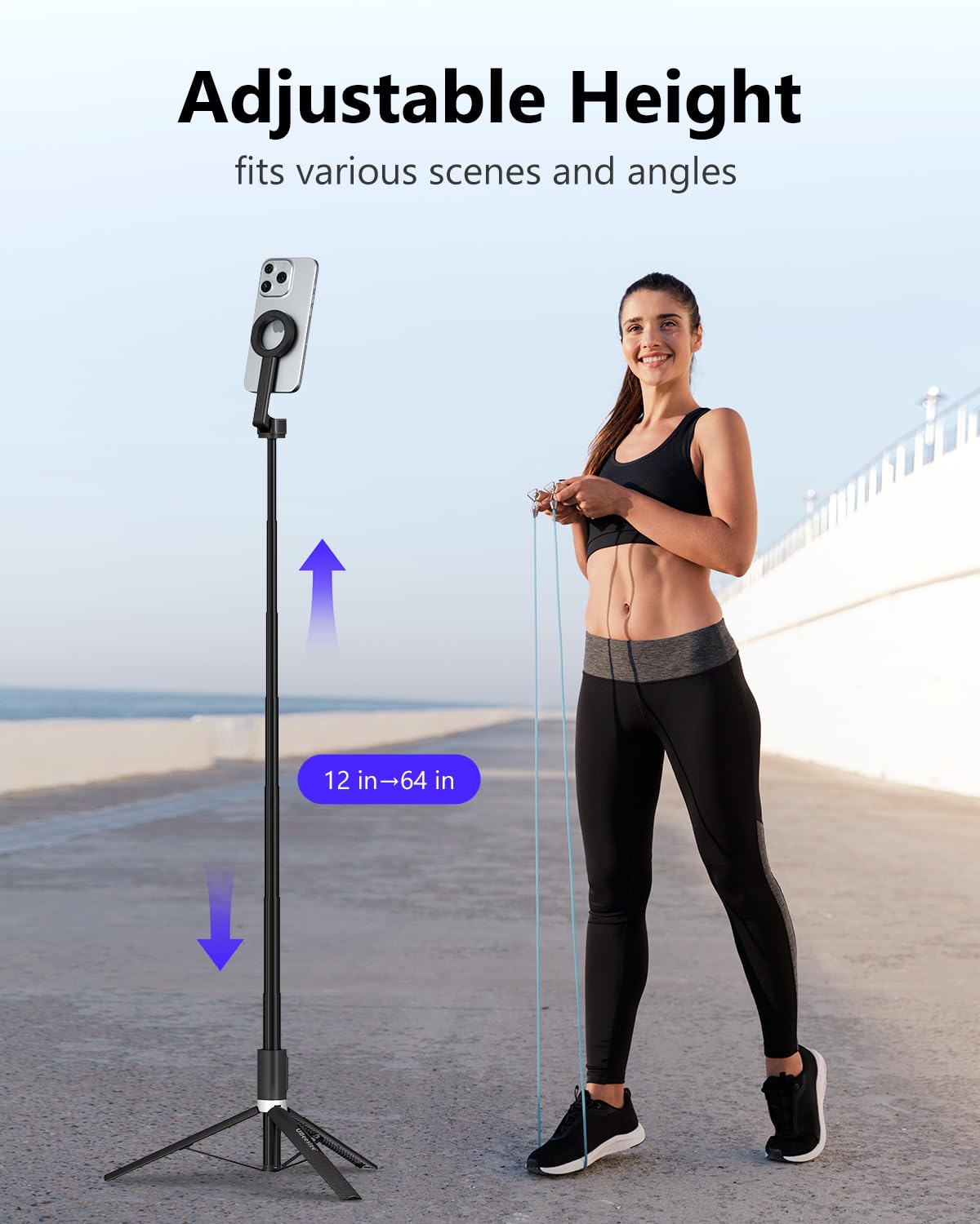 UBeesize Magnetic Tripod for iPhone with Remote 64 - UBeesize Official Imagery - 4