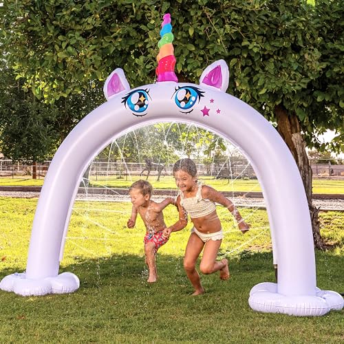 Sloosh Inflatable Ride a Unicorn Costume Sprinkler Arch - Water - Product Imagery
