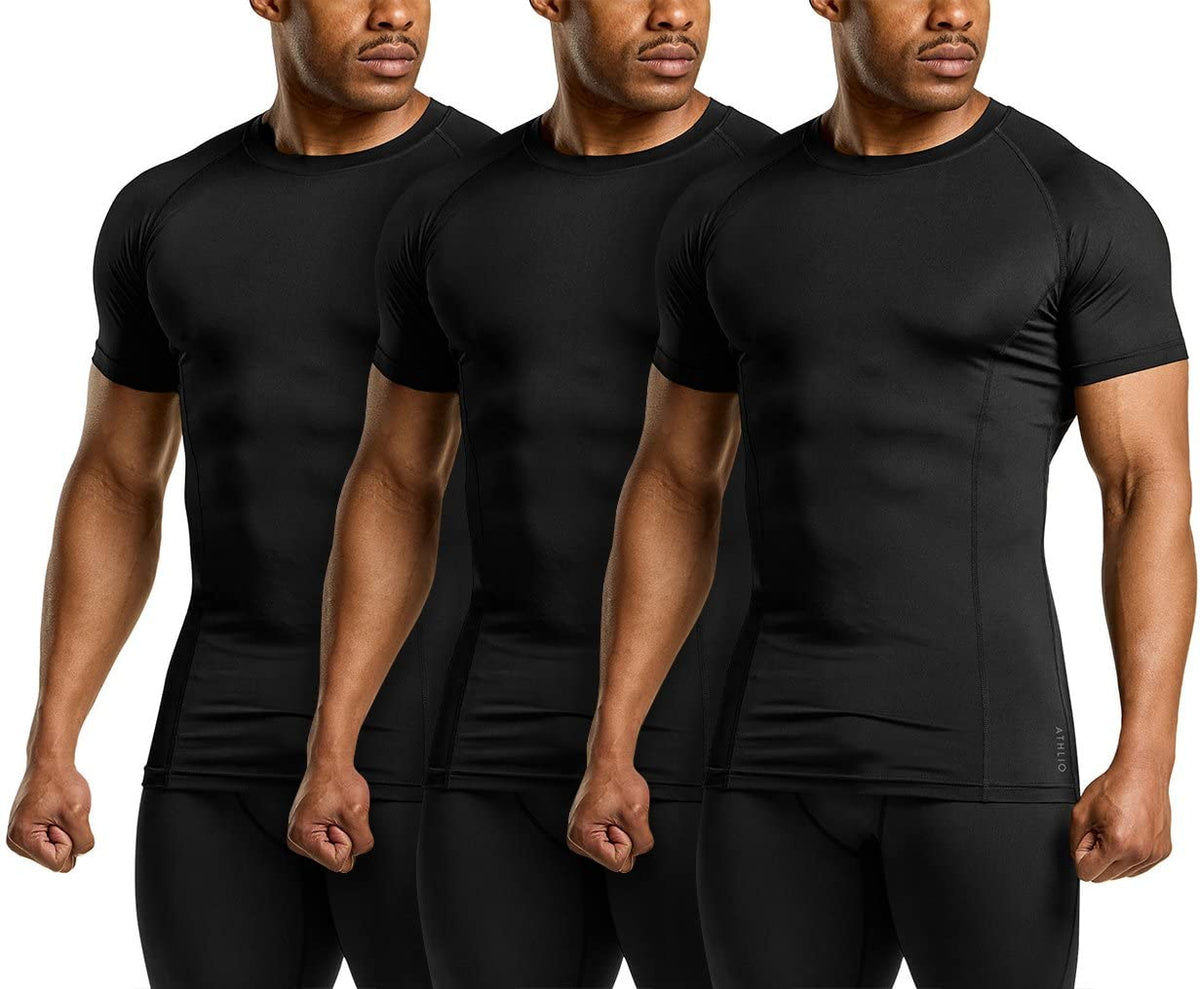 ATHLIO Men s Cool Dry Short Sleeve Compression Shirts Sports - ATHLIO Official Imagery - 3