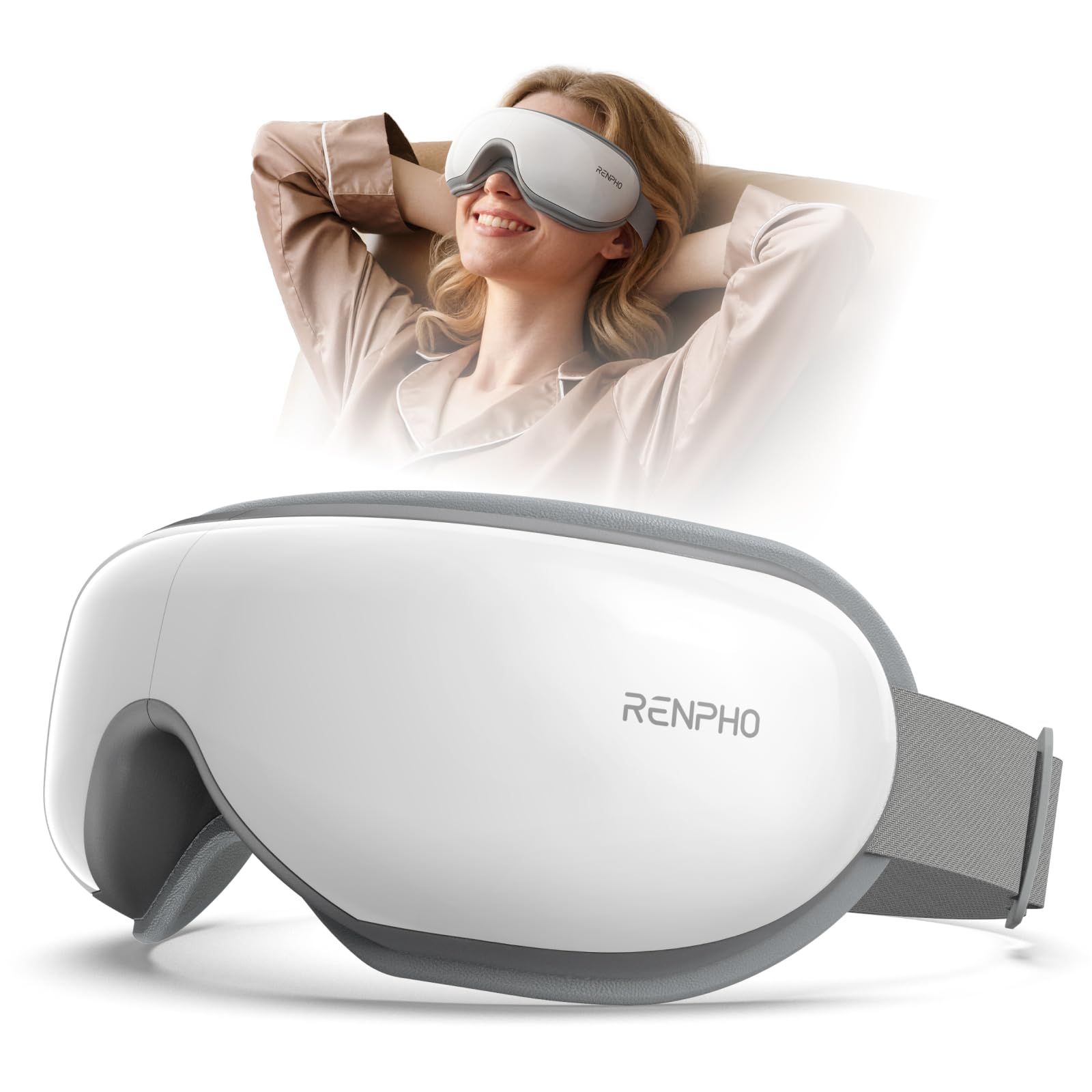 RENPHO Eyeris 1 Eye Massager with Heat, Heated Massage Eye Mask - Product Imagery