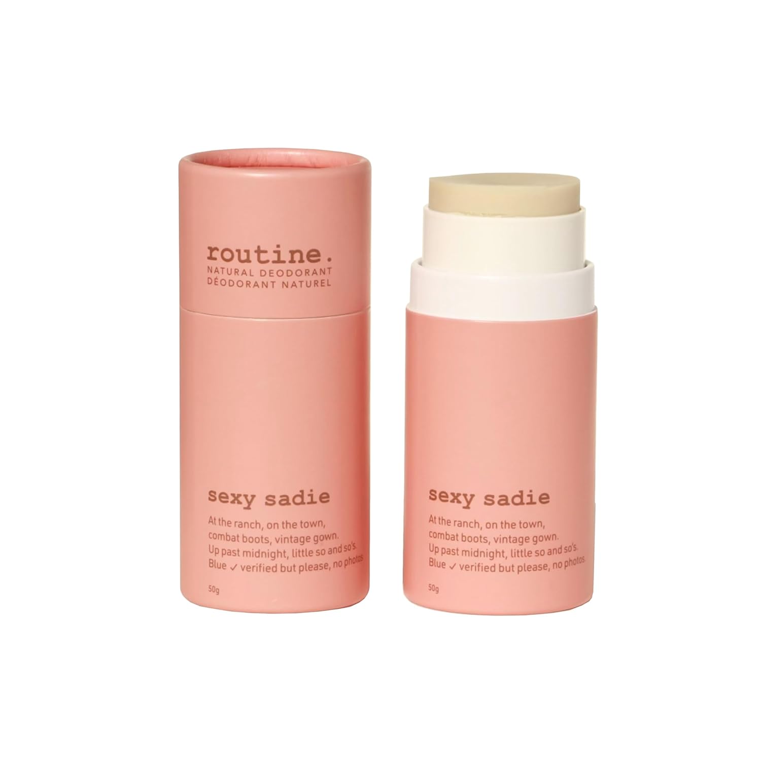 Routine Natural Deodorant Sexy Sadie Deo Stick 50g, eco-friendly natural deodorant with a smooth stick application.