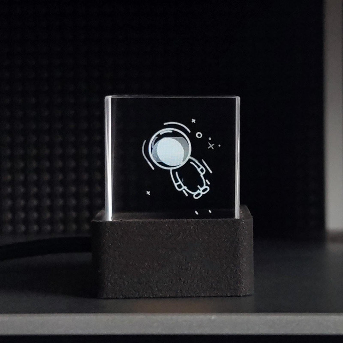 Holographic Crystal Cube 3D Display and Weather Clock with - Denash Official Imagery - 7