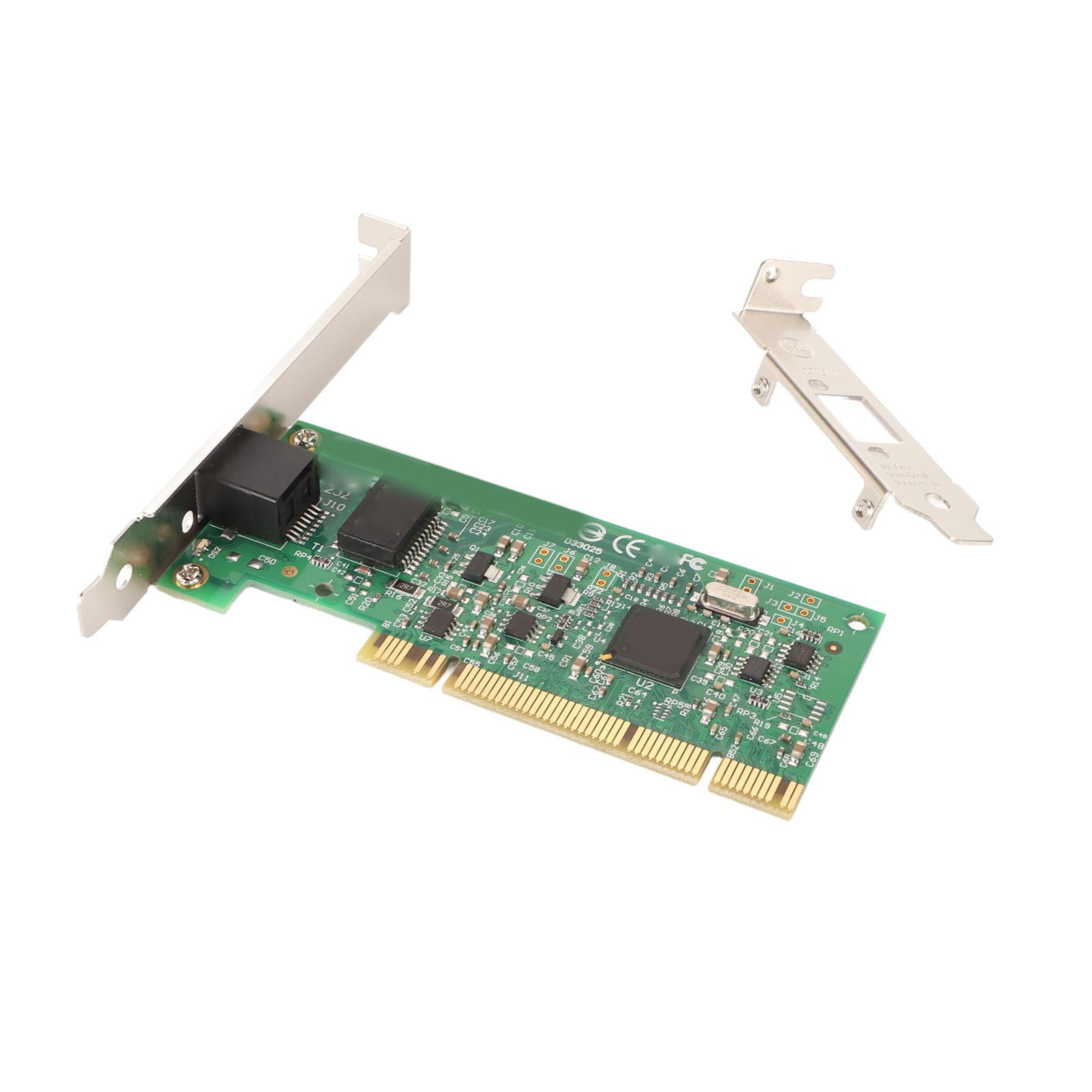 CCYLEZ PCIe Gigabit Ethernet server adapter with RJ45 port, 10/100/1000Mbps data transfer, compatible with Linux and DOS systems.