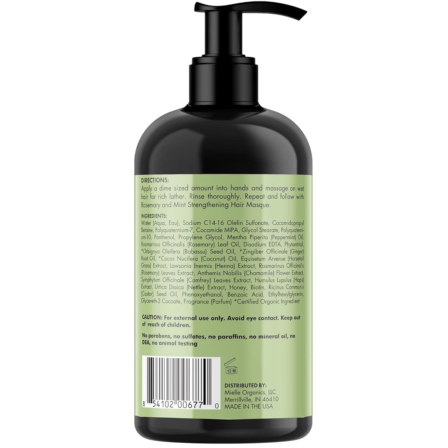 Mielle Organics Rosemary Mint Hair Strengthening Biotin Shampoo - Moisturizing - Mielle Organics Official Product View 9
