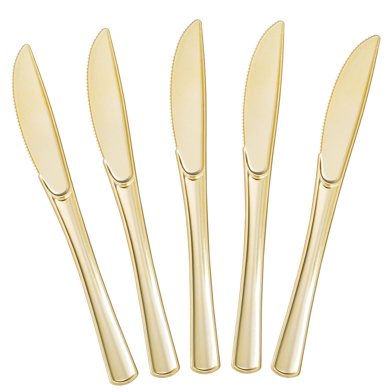 BESTVIP 100 Count Silver Disposable Plastic Knives, Look Like Rea - BESTVIP Official Product View 8