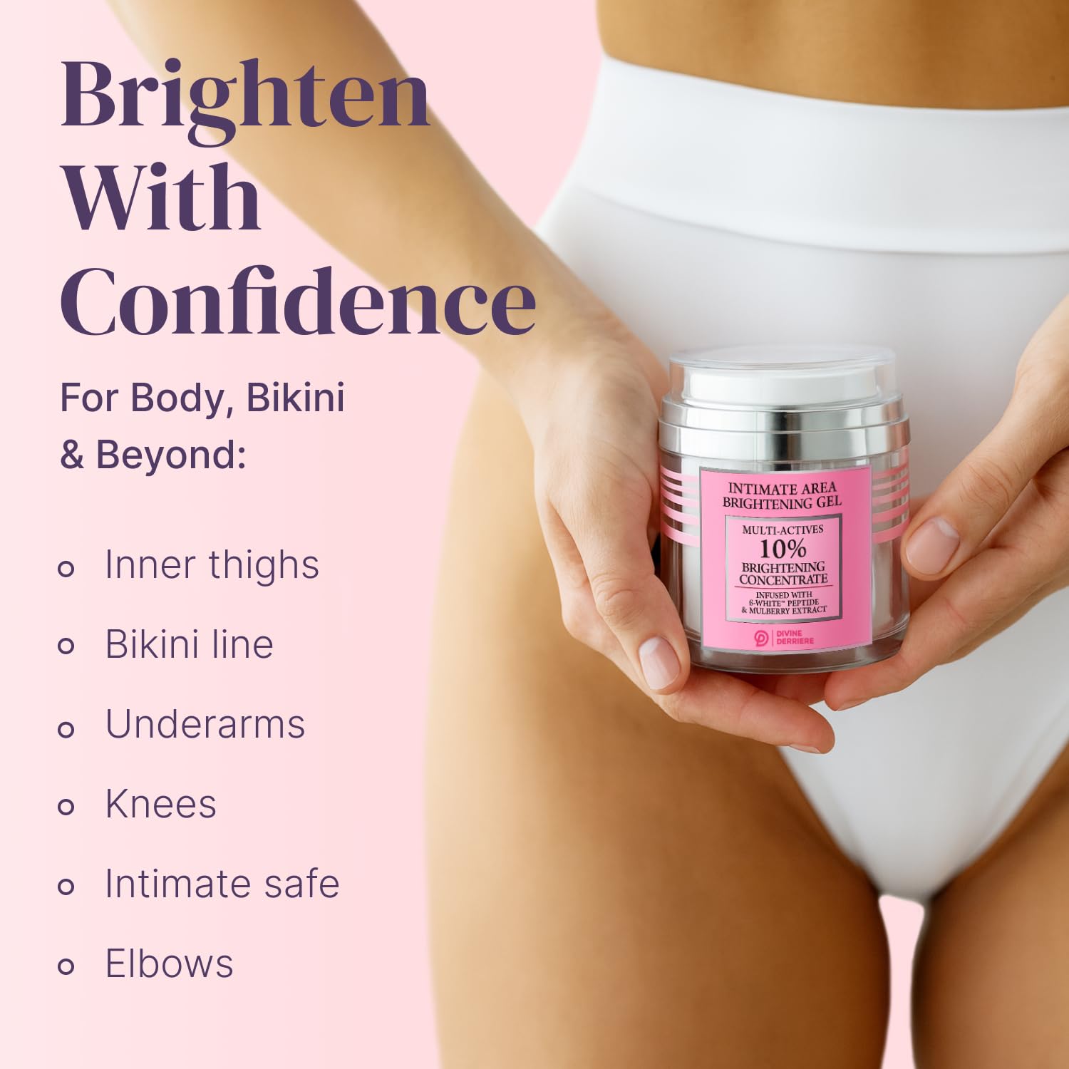 Divine Derriere Intimate Dark Spot Remover for Body, Face, Bikini and Sensitive Areas - Dark Spot Corrector Cream for Intimate Areas Contains Mulberry Extract, Alpha Arbutin, Peptide - Divine Derriere Official Product View 6