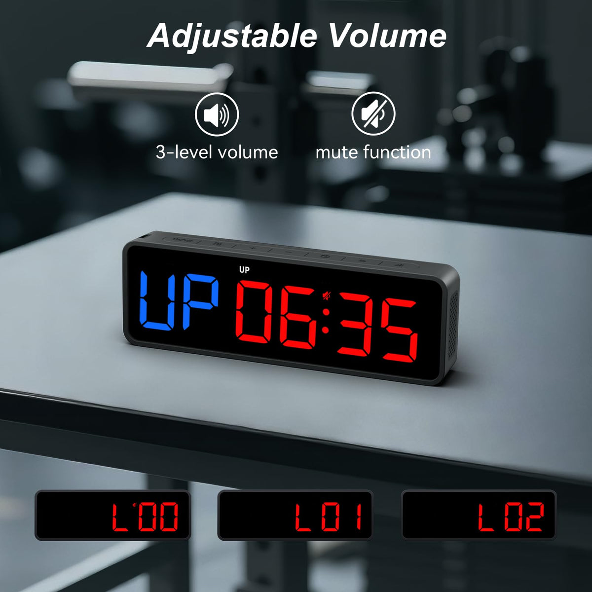 Portable Gym Timer Clock Fitness Digital Clock with Strong - Acedeck Official Imagery - 8