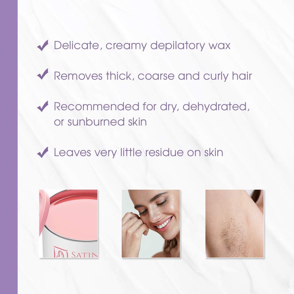 Satin Smooth Deluxe Cream, Soft Wax for Hair Removal, Face & Body - SATIN SMOOTH Official Product View 5
