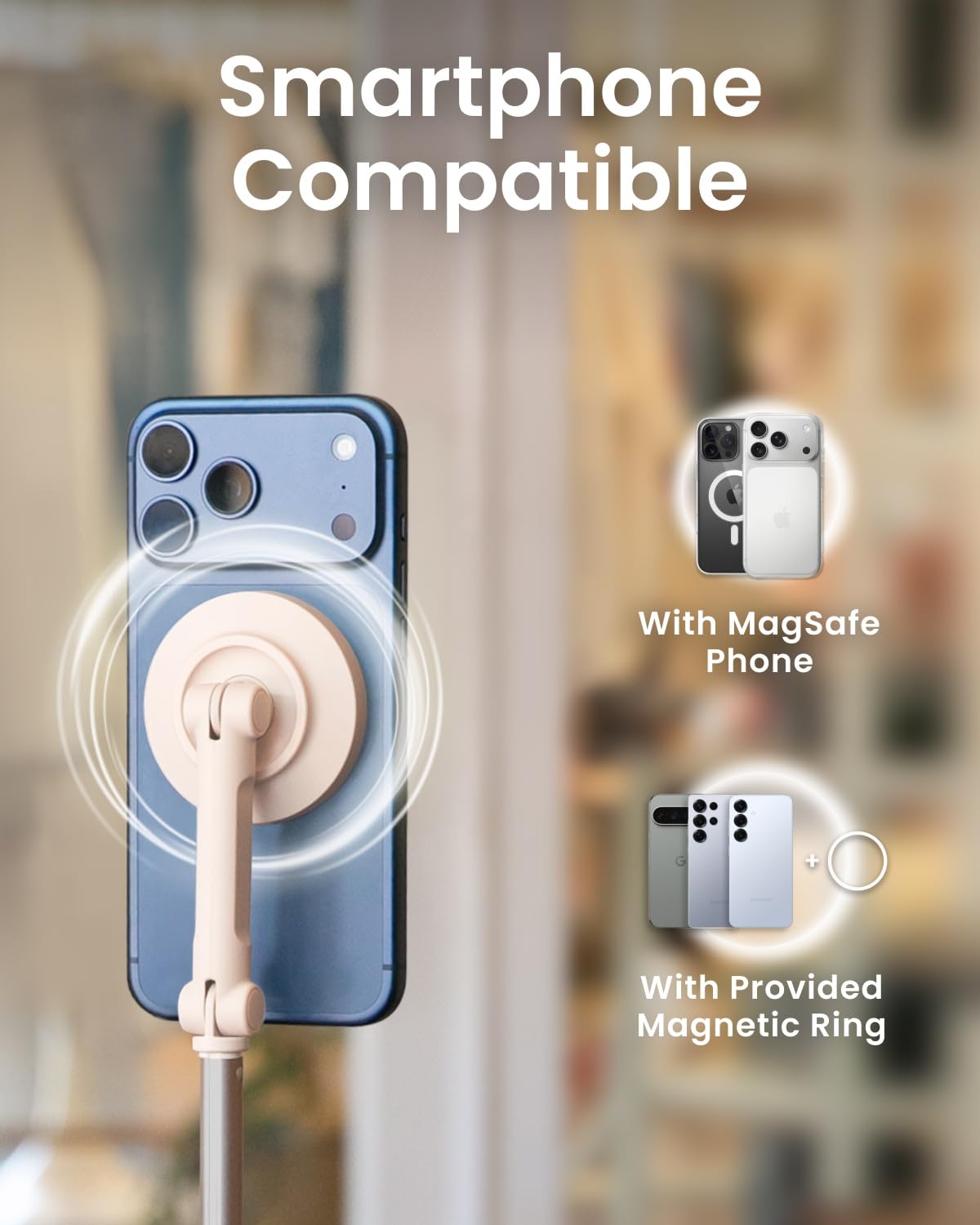 KraftGeek Magnetic Phone Tripod for iPhone JustTap Tripod - KraftGeek Official Imagery - 8