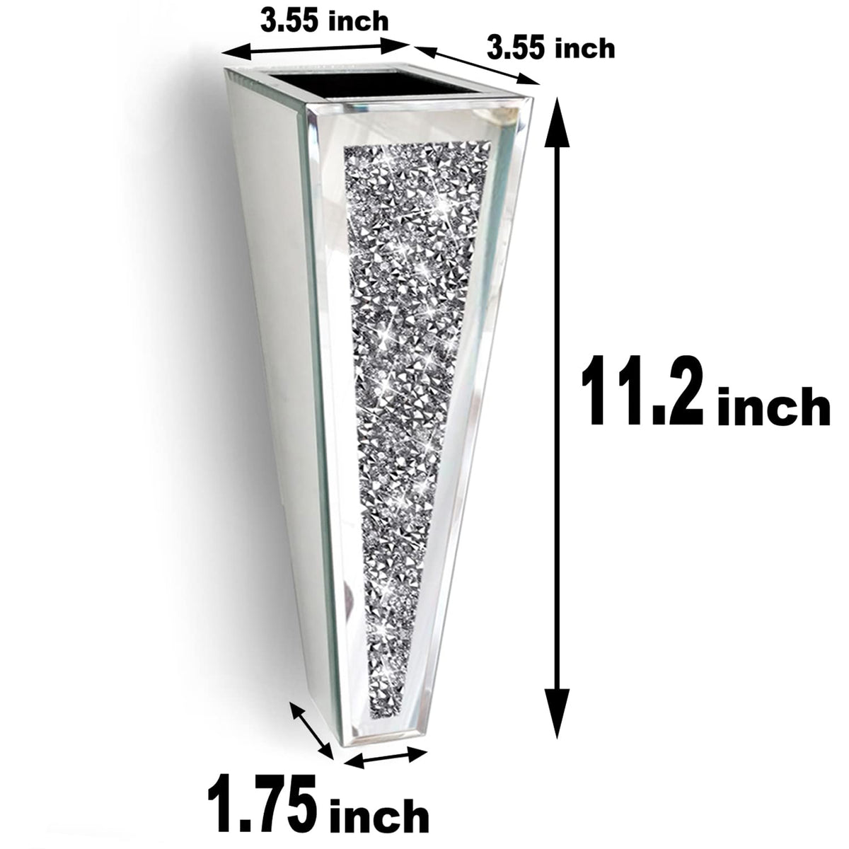 Flower Vase Crushed Diamond Mirrored Hanging Planter - XIHACTY Official Imagery - 4