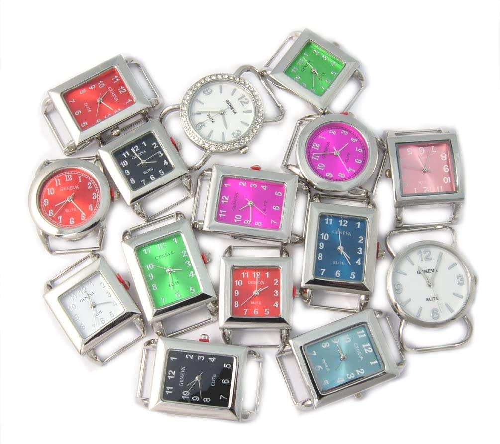 Ribbon Bar Watch Faces for Beading 10 PCs Assorted - Geneva Official Imagery - 1