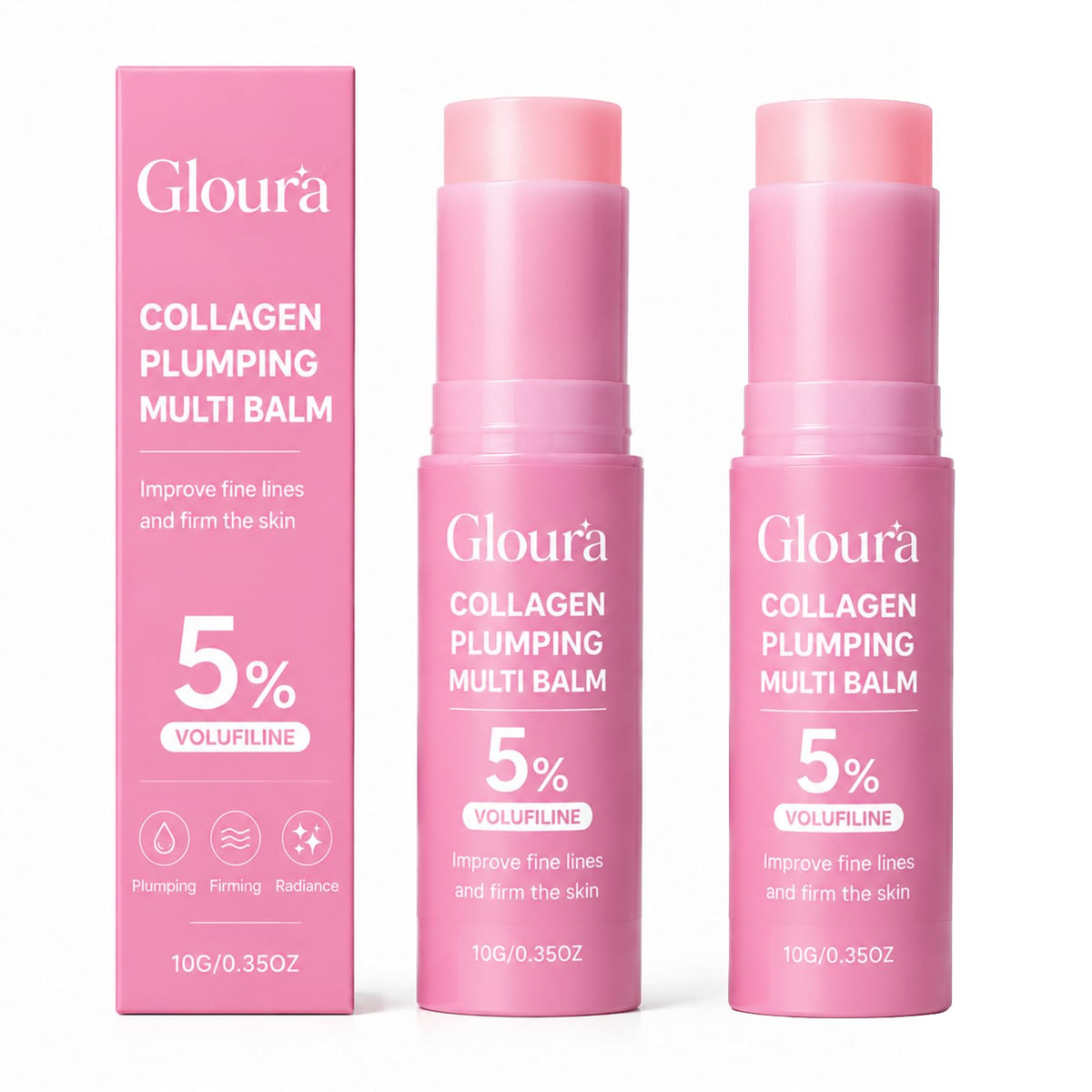 PDRN Volufiline Pink Collagen Volume Multi Balm 0 35 oz - Gloura Official Imagery - 2