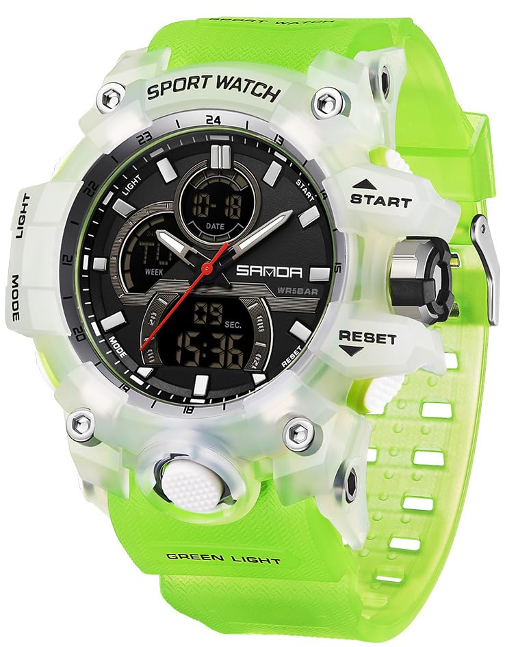 FANMIS Men Sports Outdoor Watch Analog Digital Multifunctional - Product Imagery