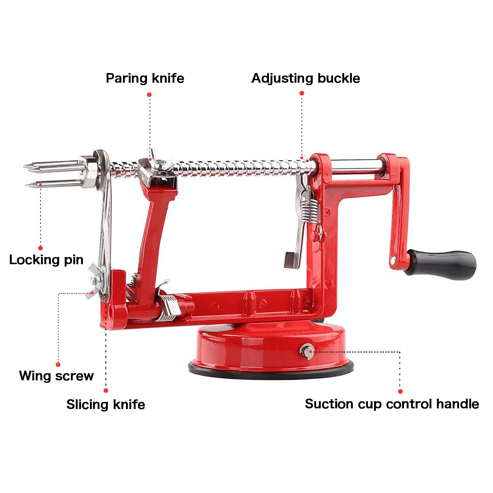 tigwin Apple Peeler Corer, Long lasting Chrome Cast Magnesium Alloy Ap - View 3