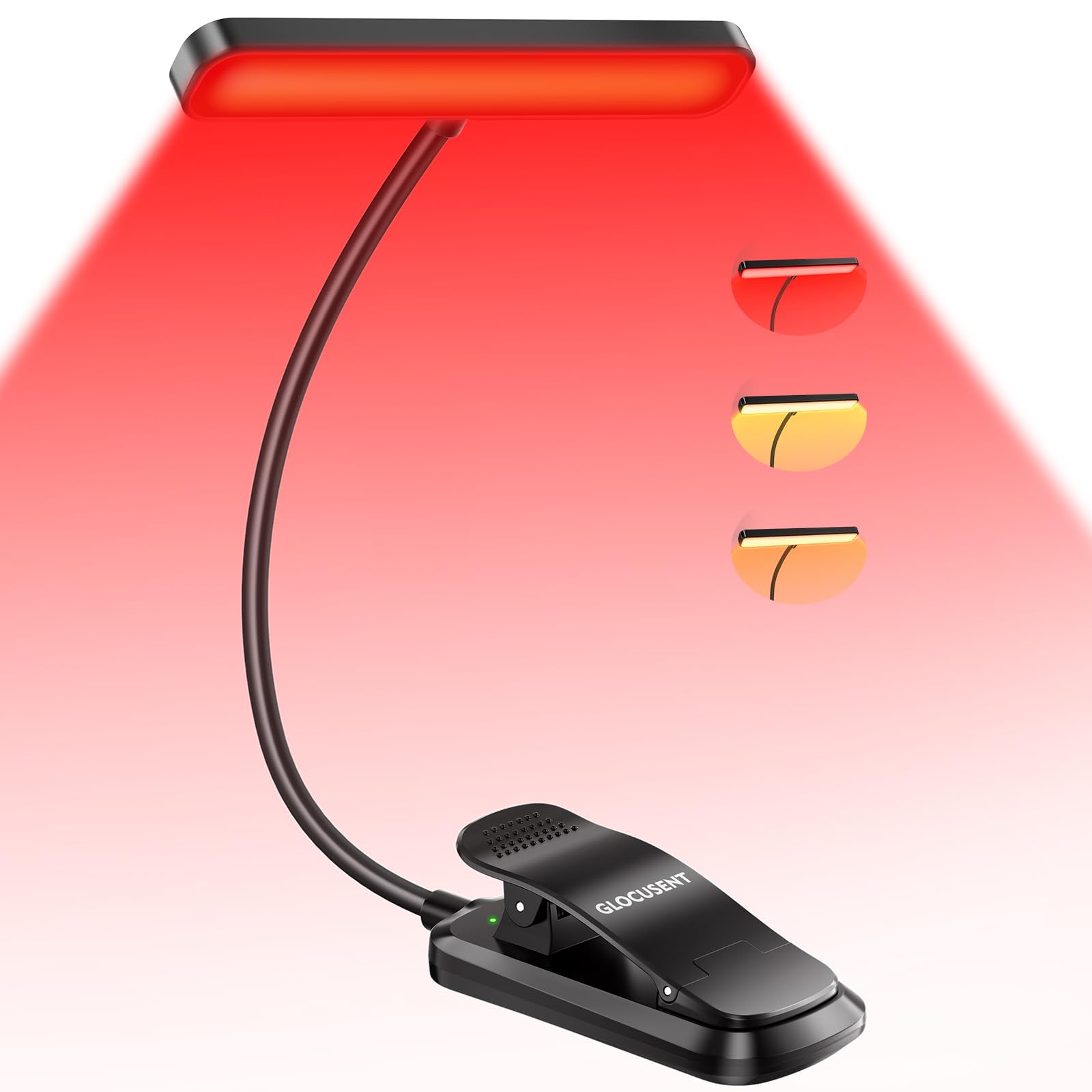 Glocusent 630nm Red Light Reading Light, 26 LED Zero Blue Light B by Glocusent - Angle View 1