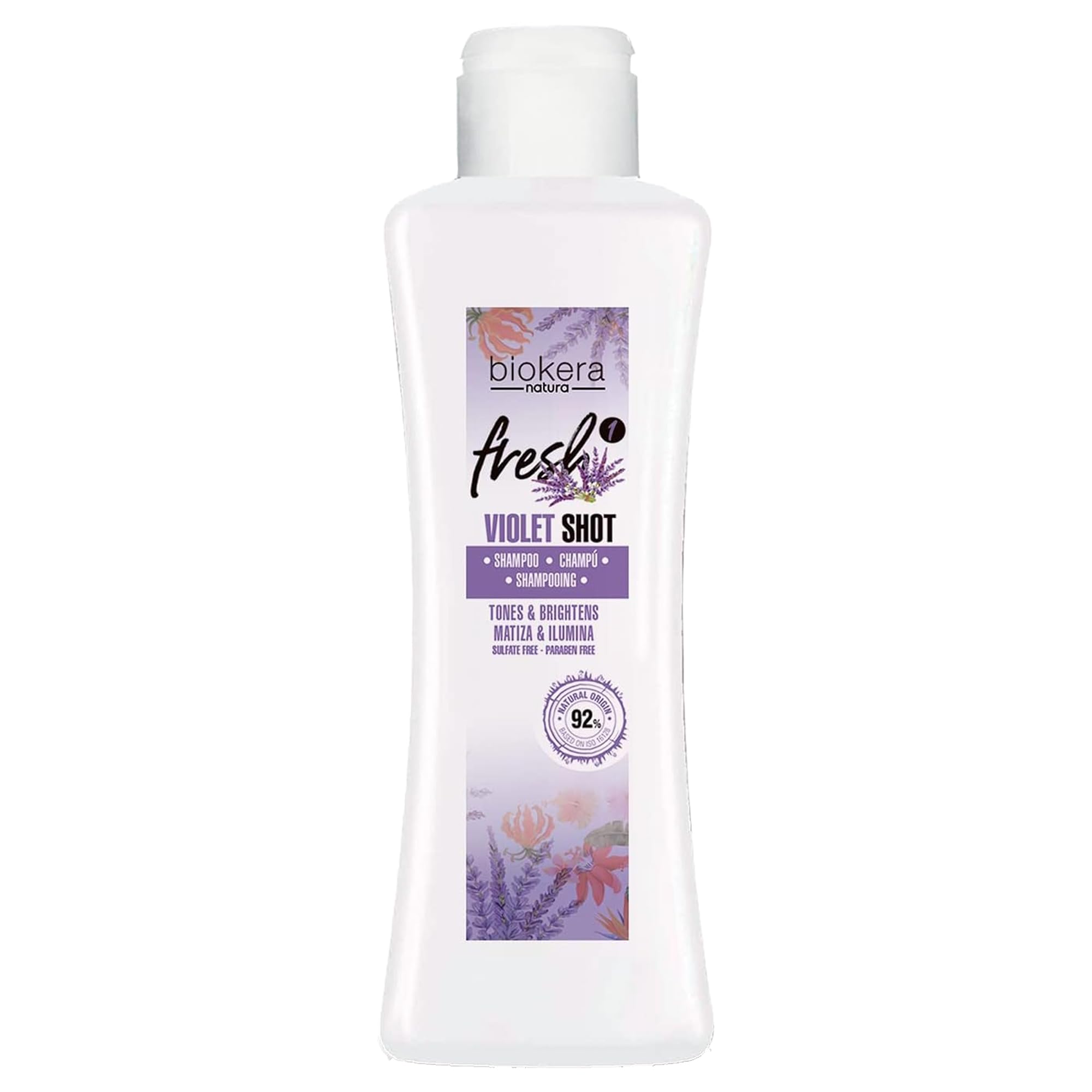 SALERM - Purple Shampoo for Blonde, Gray, Highlighted, or Bleached Hair - Biokera Fresh Violet - 300 ml - Violet Shampoo - Tones and Brightens - Maintains Color - Sulfate-Free and Paraben-Free