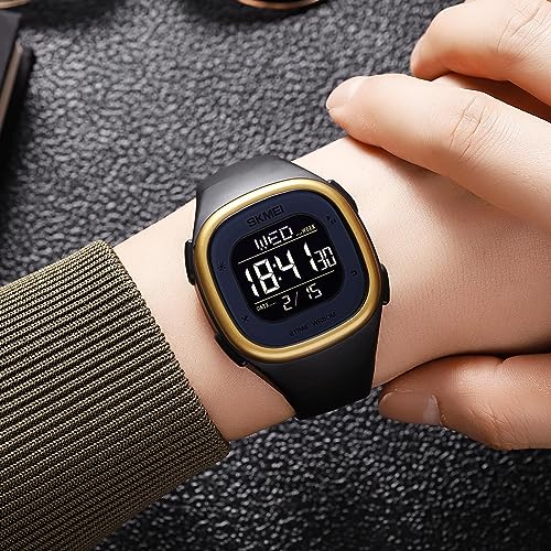 Gosasa Mens Minimalist Square Digital Watch Waterproof Wrist - Product Imagery