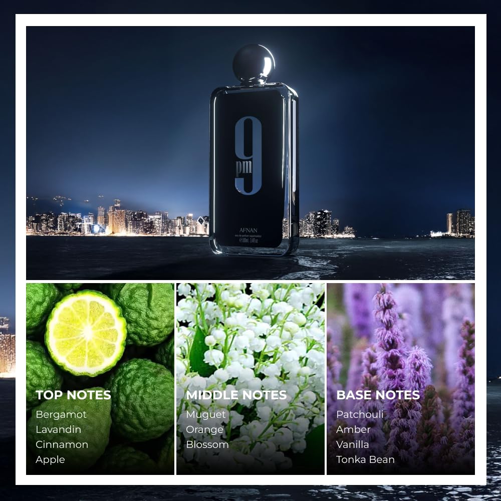 Afnan 9 PM Eau De Parfum For Men 5 Fl Oz - Afnan Official Imagery - 4