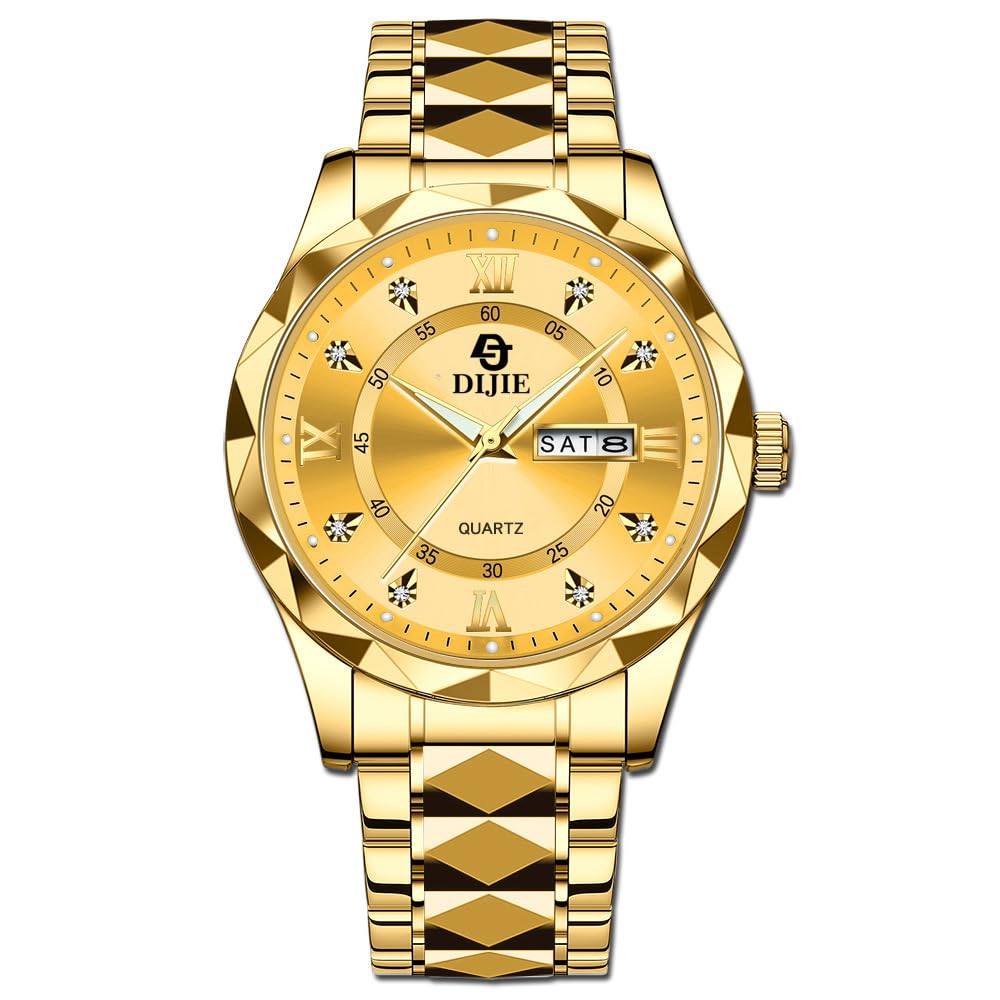 Men Women Stainless Steel Quartz Watch, Business Dress Wrist - Product Imagery