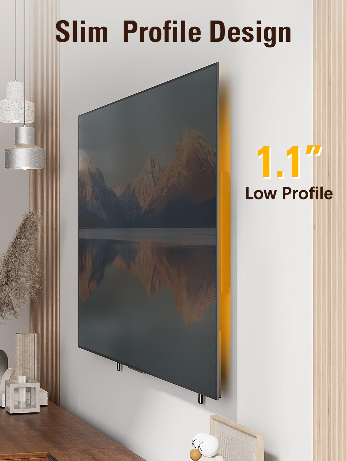 Mounting Dream Fixed TV Wall Mount Low Profile TV Bracket - Mounting Dream Official Imagery - 3