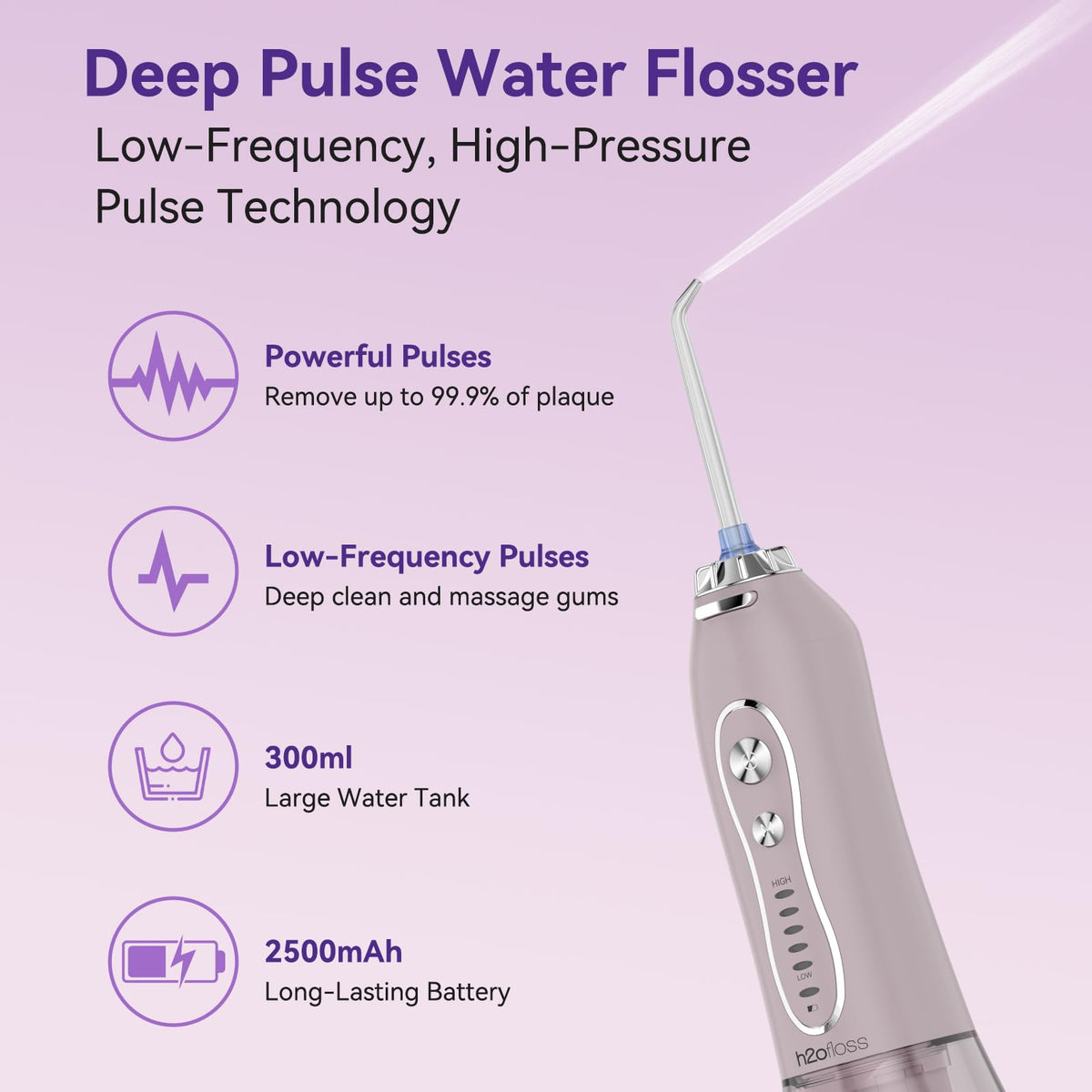 H2ofloss Electric Toothbrush and Water Flosser Combo 2 in 1 - H2ofloss Official Imagery - 4