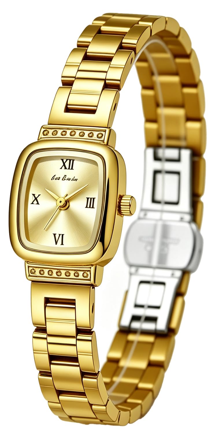 FANMIS Dainty Square Watch for Women Small Gold Bracelet - FANMIS Official Imagery - 1