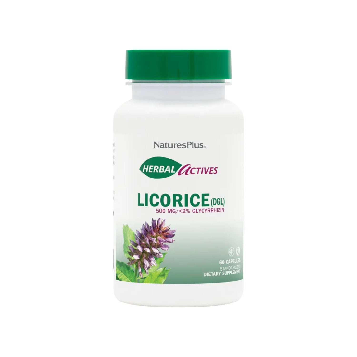 Naturesplus Herbal Actives Licorice Dgl 500 Mg - 60 Capsules Pack Of 3 -