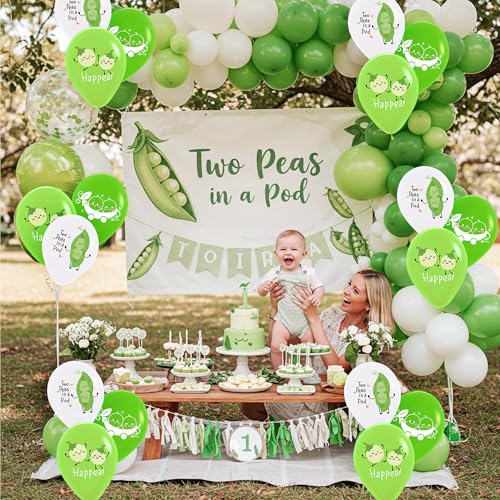 Twin Baby Shower Decorations, Two Peas in a Pod Balloons - 15 - Product Imagery