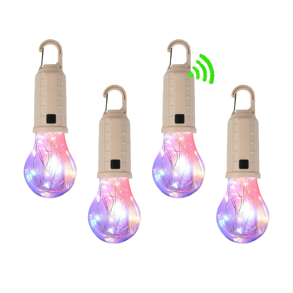 4 Pack Warm Solar Camping Lights LED Bulb Lanterns USB - MuMuLZRer Official Imagery - 8