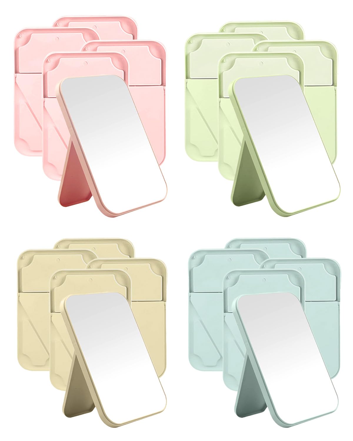 Foldable Mirror 20 Pack Desktop Makeup Mirror Simple Folding - Wuqoioo Official Imagery - 2